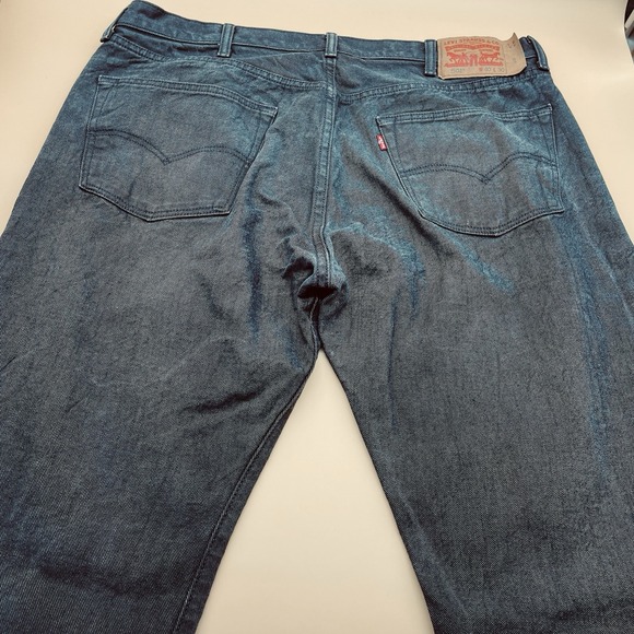 Levis 501 Jeans Size 40x30 (38 X 29) Gray Button Fly Straight Denim Pants - Picture 10 of 10
